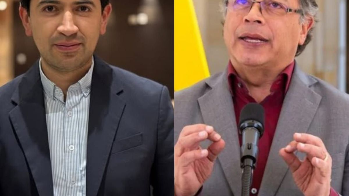 El concejal de Bogotá Daniel Briceño, izquierda, y el presidente Gustavo Petro (derecha)